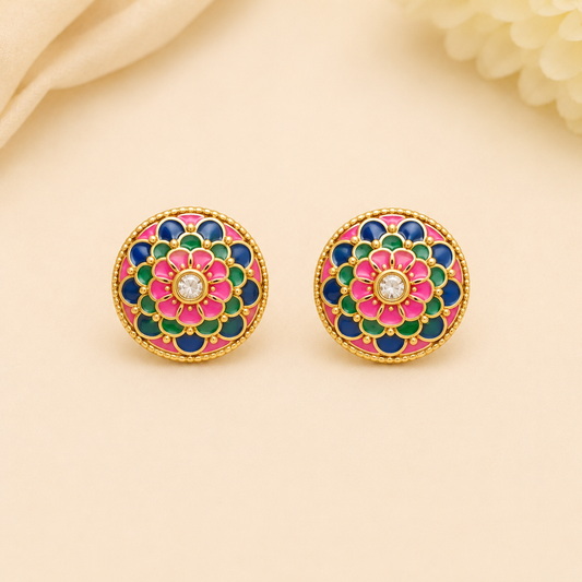 Meenakari Stud Earrings